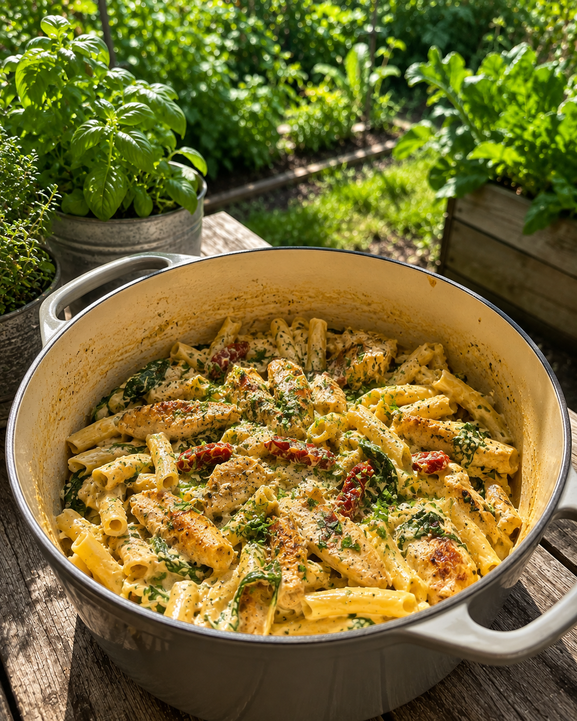 Creamy Garlic Chicken Pasta